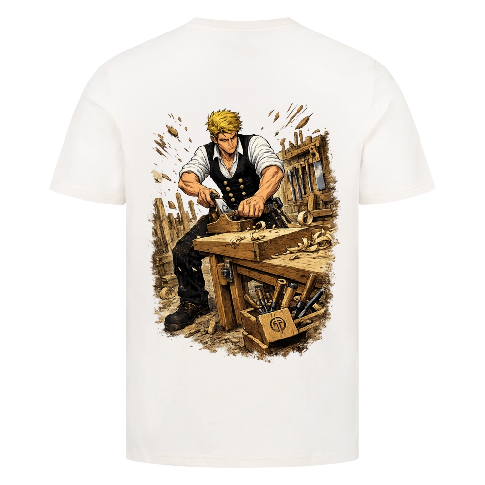 Tischler Backprint Shirt – Handwerk im Manga-Stil | ZunftStyle