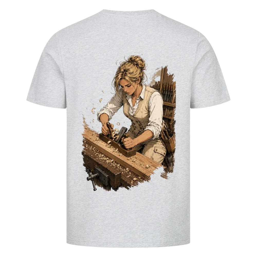 Tischlerin Backprint Shirt – Handwerk mit Hingabe | ZunftStyle