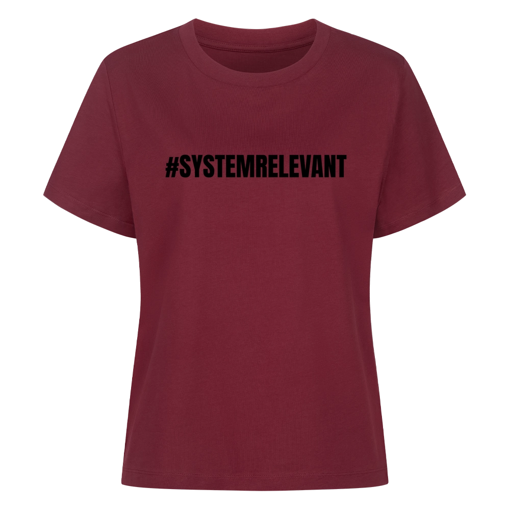 #SYSTEMRELEVANT – Pflege Damen T-Shirt mit Backprint