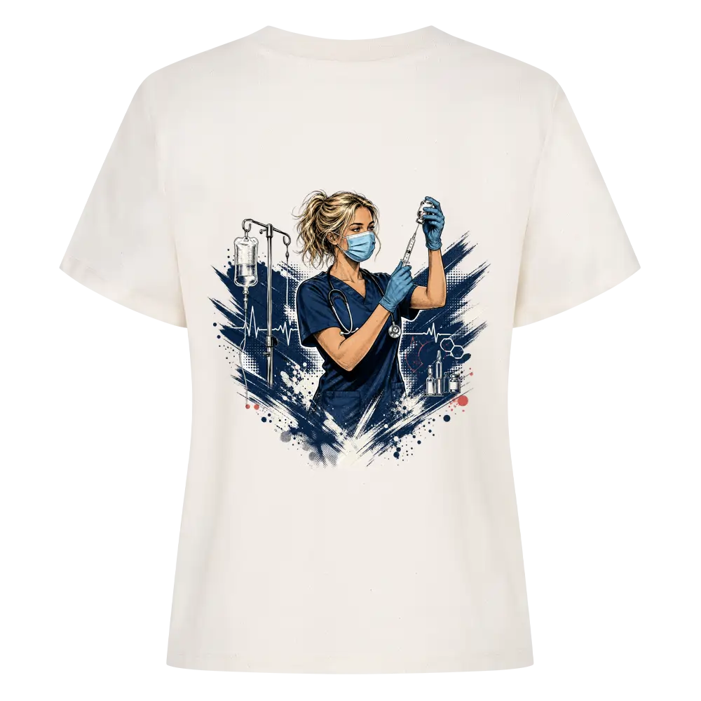 #SYSTEMRELEVANT – Pflege Damen T-Shirt mit Backprint