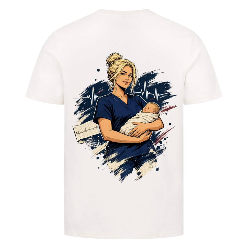 #NUTZNIESSER Hebamme T-Shirt – Mit Herz fürs neue Leben