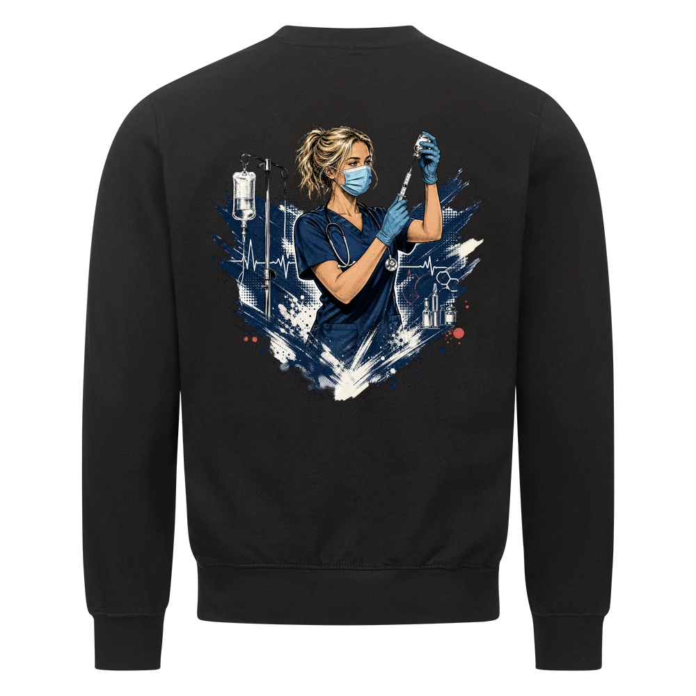 Pflege Sweatshirt Damen – Einsatz mit Herz | ZunftStyle