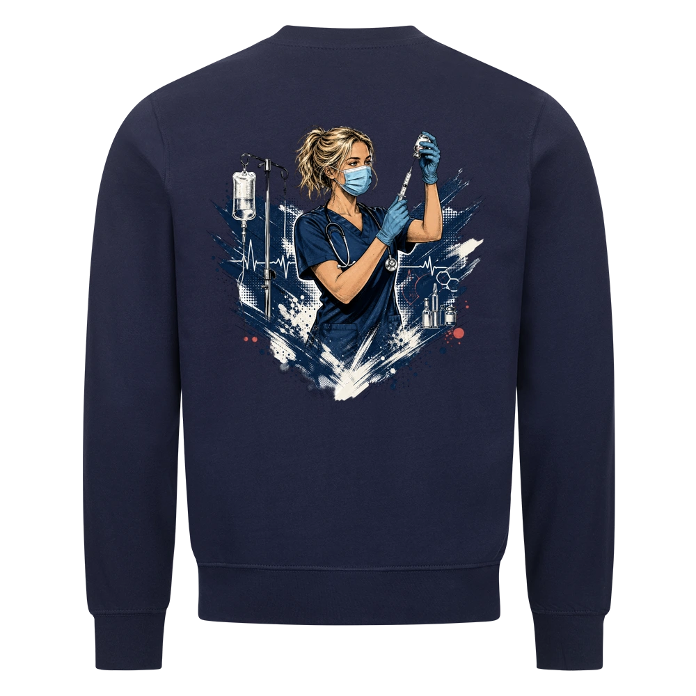 Pflege Sweatshirt Damen – Einsatz mit Herz | ZunftStyle