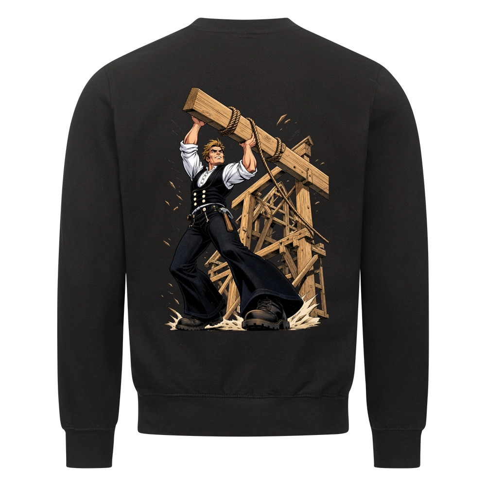 Zimmermann Sweatshirt – Holzbalken Backprint | ZunftStyle