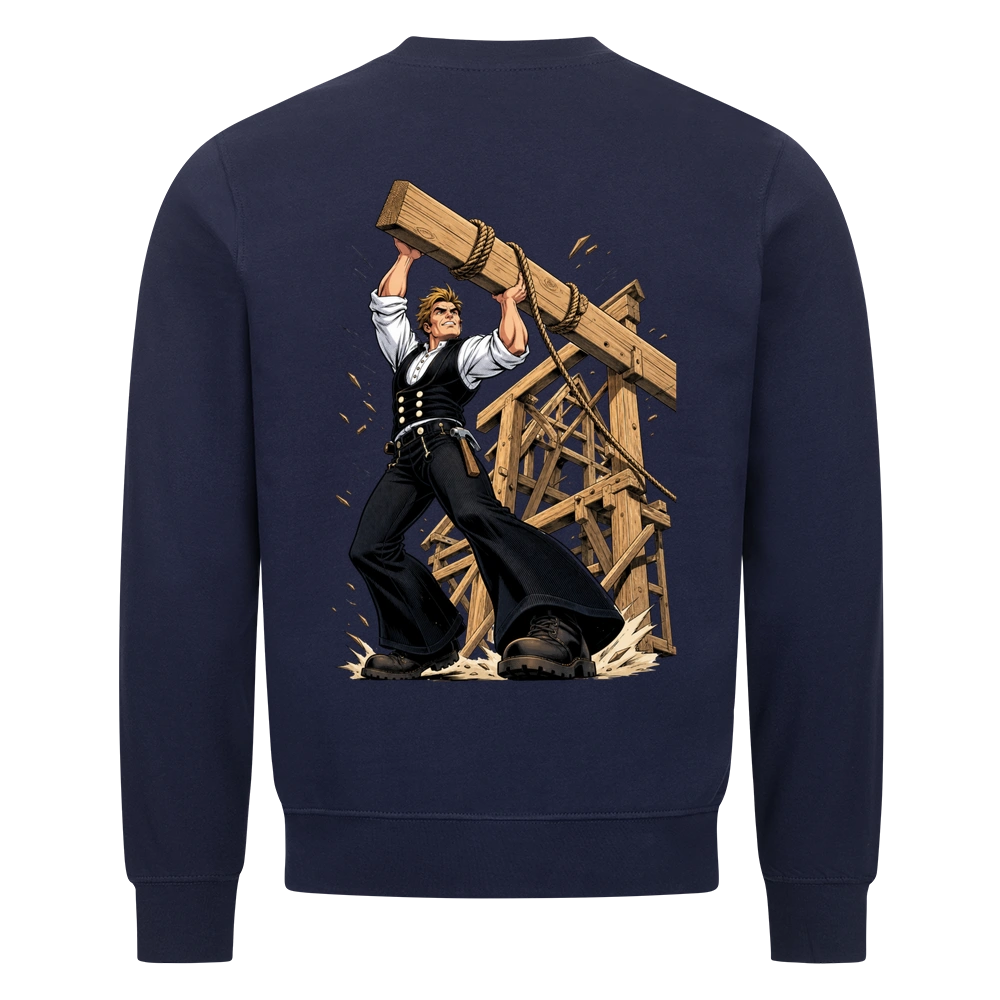 Zimmermann Sweatshirt – Holzbalken Backprint | ZunftStyle