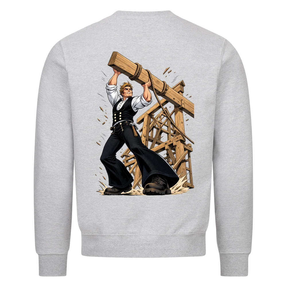 Zimmermann Sweatshirt – Holzbalken Backprint | ZunftStyle