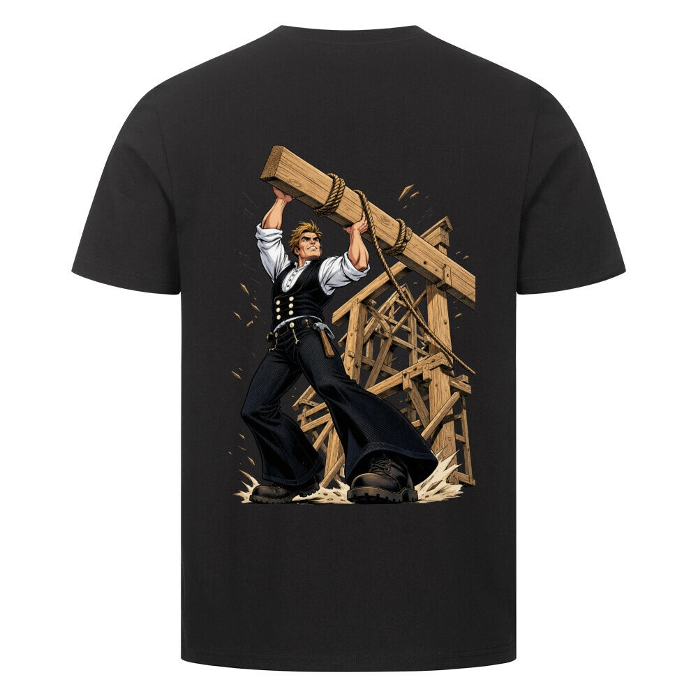Zimmermann Shirt Comic Style – Handwerker T-Shirt mit Zunftzeichen