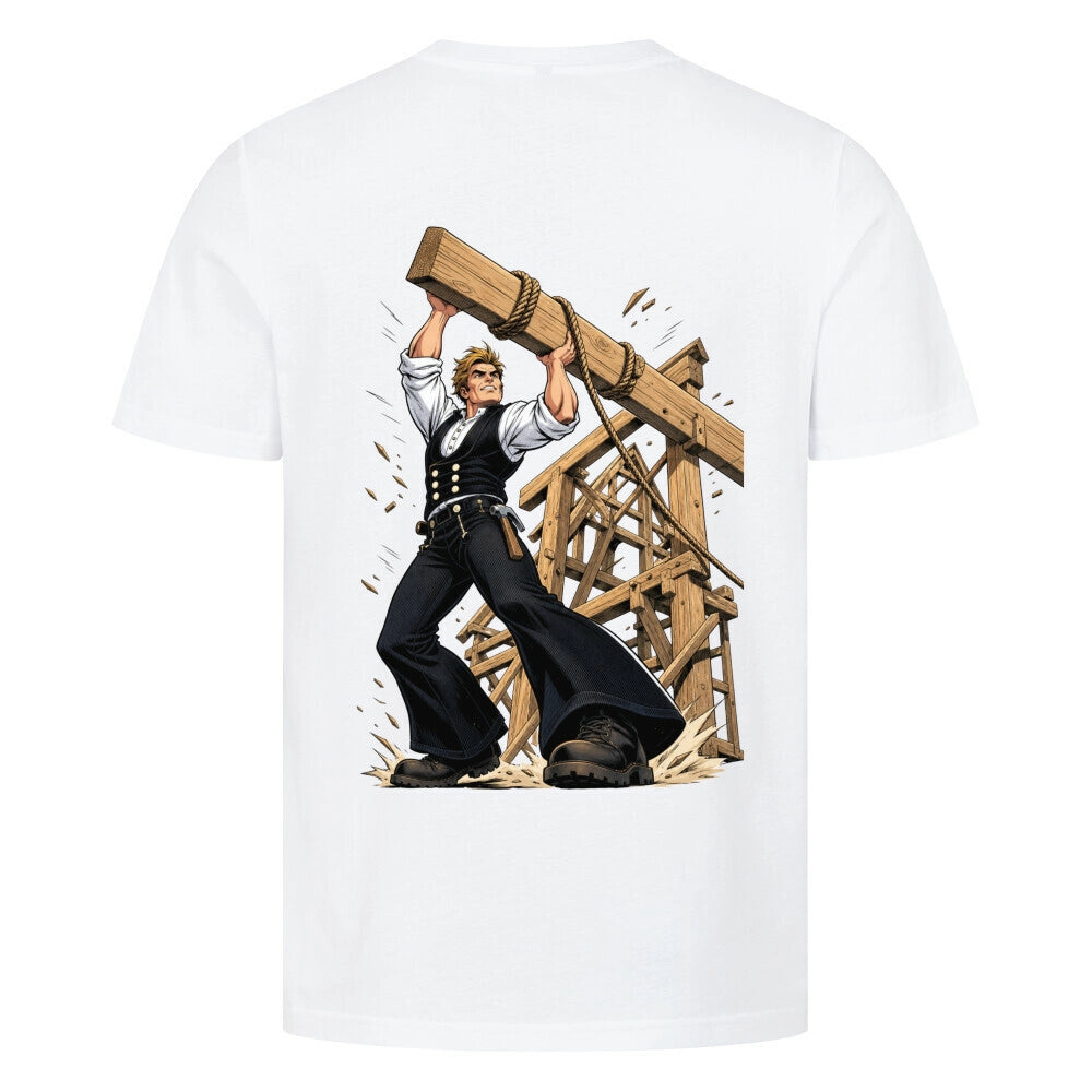 Zimmermann Shirt Comic Style – Handwerker T-Shirt mit Zunftzeichen