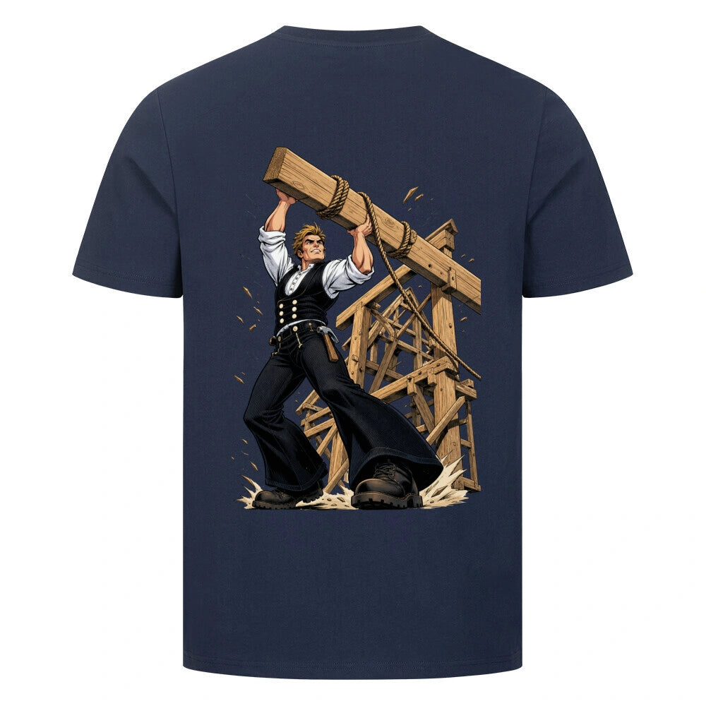 Zimmermann Shirt Comic Style – Handwerker T-Shirt mit Zunftzeichen