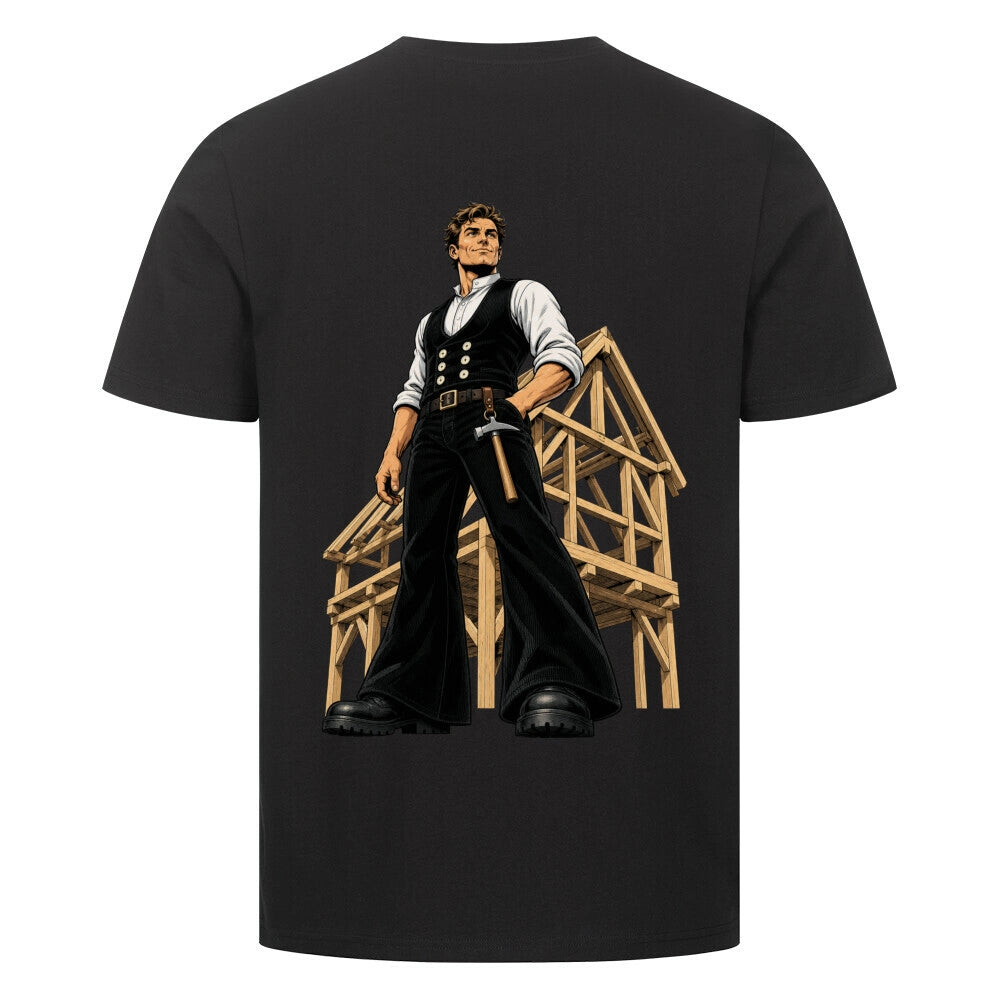 Zimmermann Shirt Comic Style – Handwerker T-Shirt mit Zunftzeichen