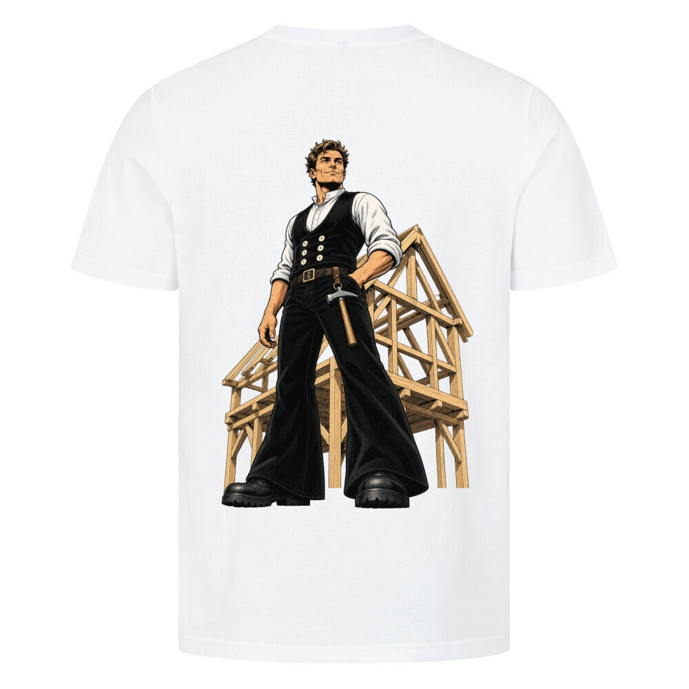 Zimmermann Shirt Comic Style – Handwerker T-Shirt mit Zunftzeichen