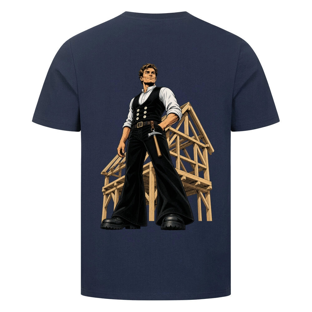 Zimmermann Shirt Comic Style – Handwerker T-Shirt mit Zunftzeichen