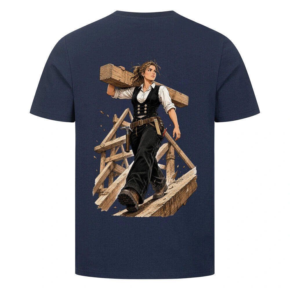 ZunftStyle Zimmerin Shirt – Comic Handwerker Motiv