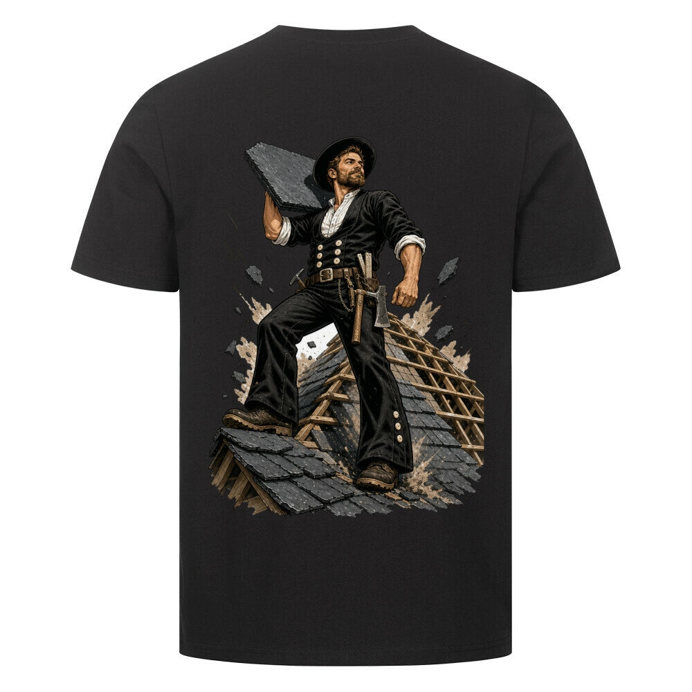 Dachdecker Premium T-Shirt – Tradition auf dem Dach | HigherBlanks 180 GSM