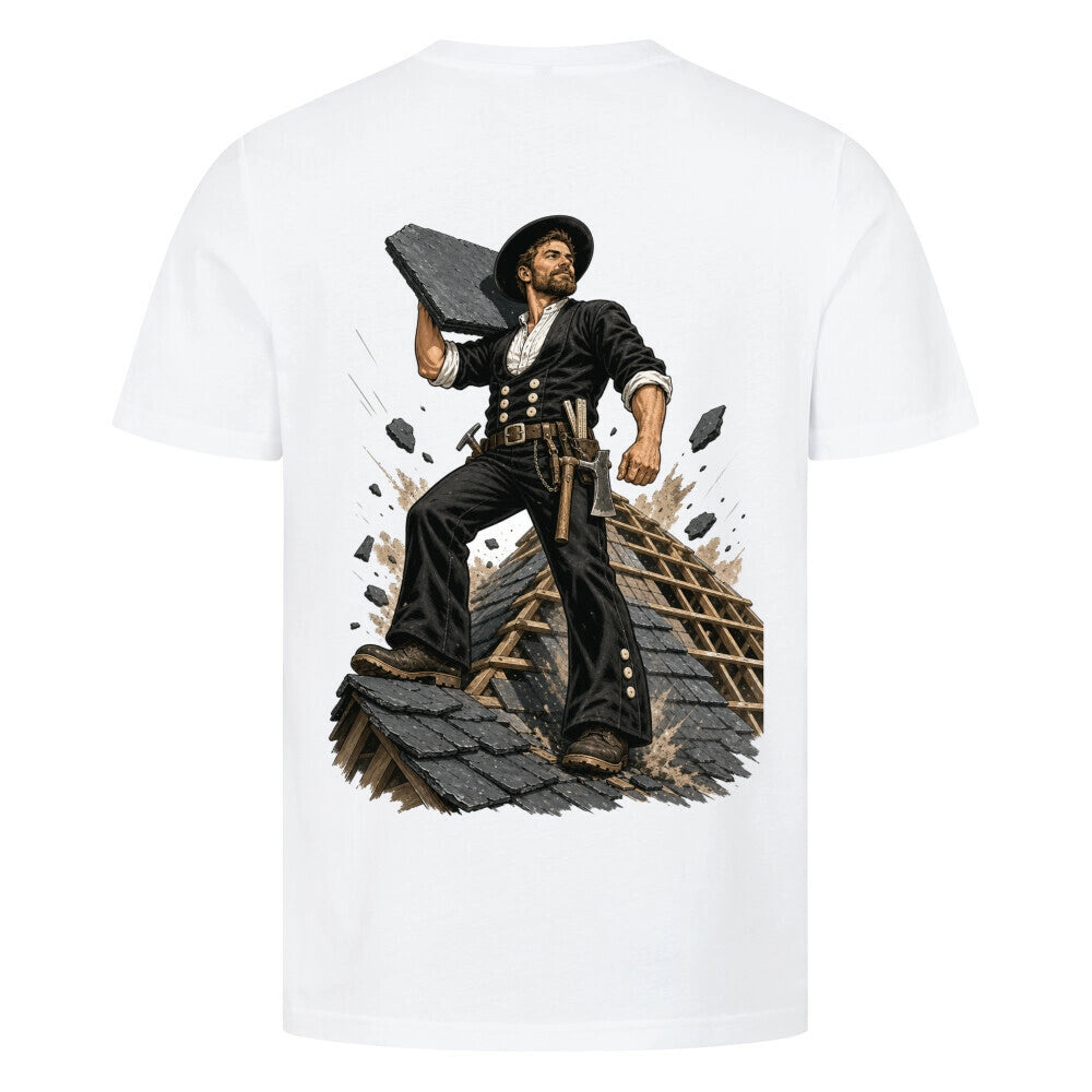 Dachdecker Premium T-Shirt – Tradition auf dem Dach | HigherBlanks 180 GSM