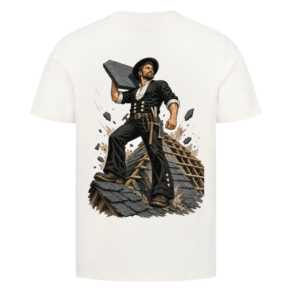 Dachdecker Premium T-Shirt – Tradition auf dem Dach | HigherBlanks 180 GSM