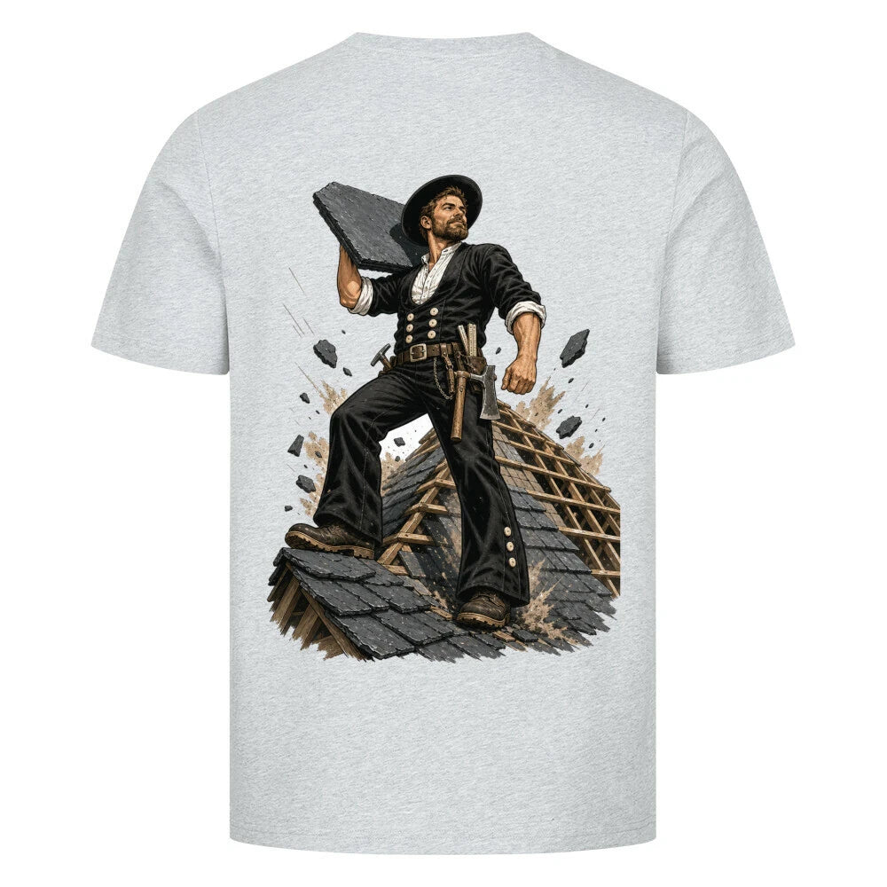 Dachdecker Premium T-Shirt – Tradition auf dem Dach | HigherBlanks 180 GSM