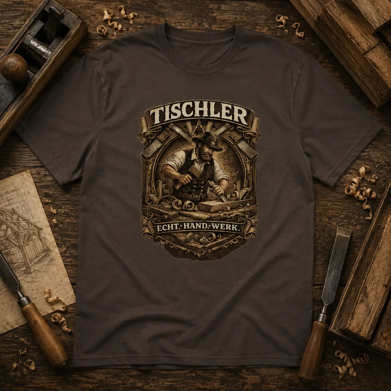 Tischler Vintage Badge Shirt – ZunftStyle Special Edition