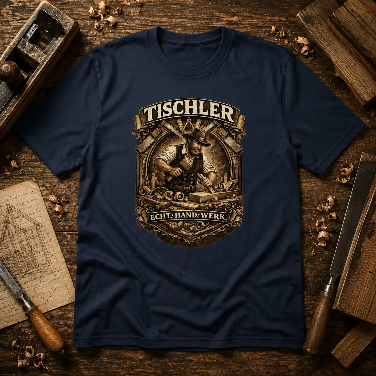 Tischler Vintage Badge Shirt – ZunftStyle Special Edition