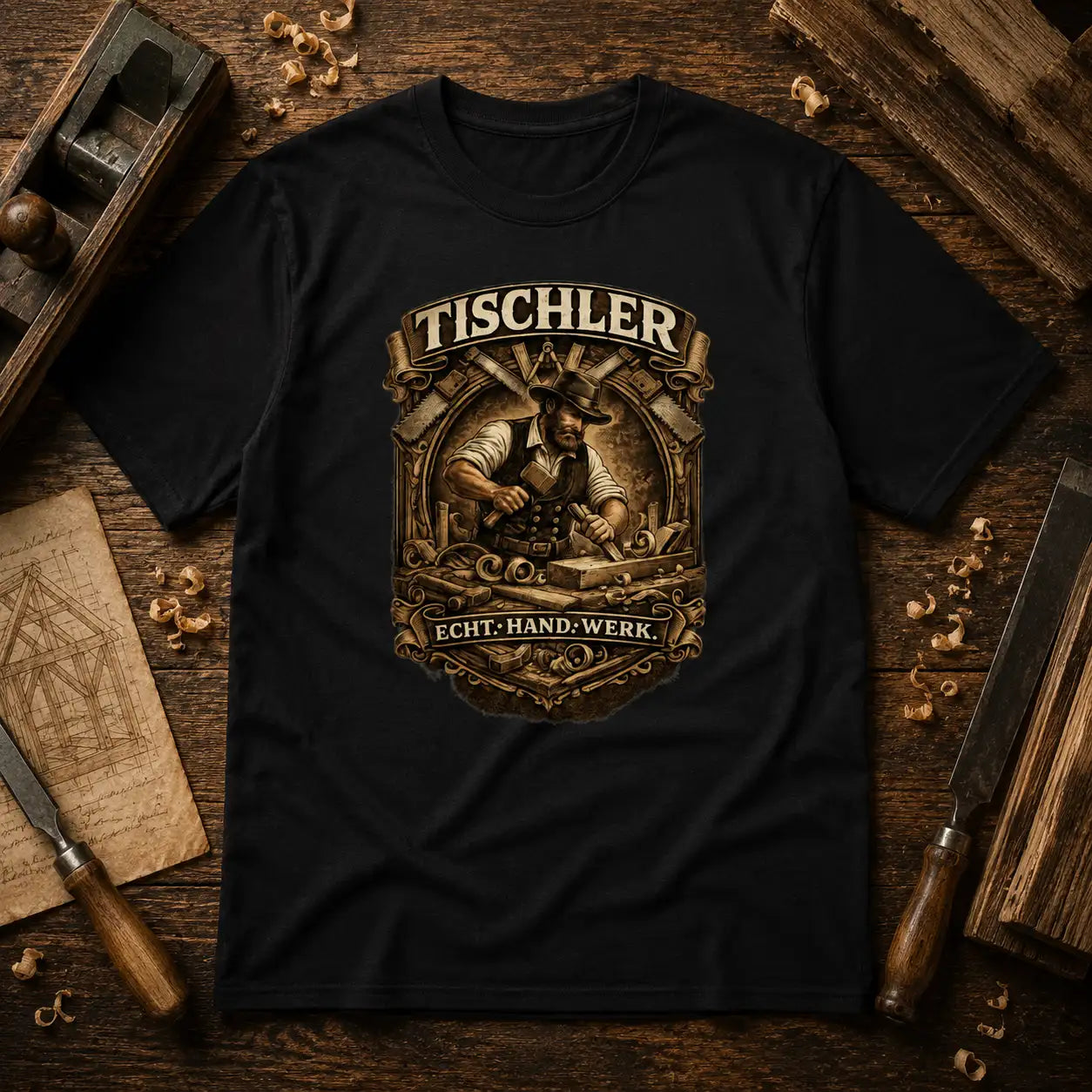 Tischler Vintage Badge Shirt – ZunftStyle Special Edition