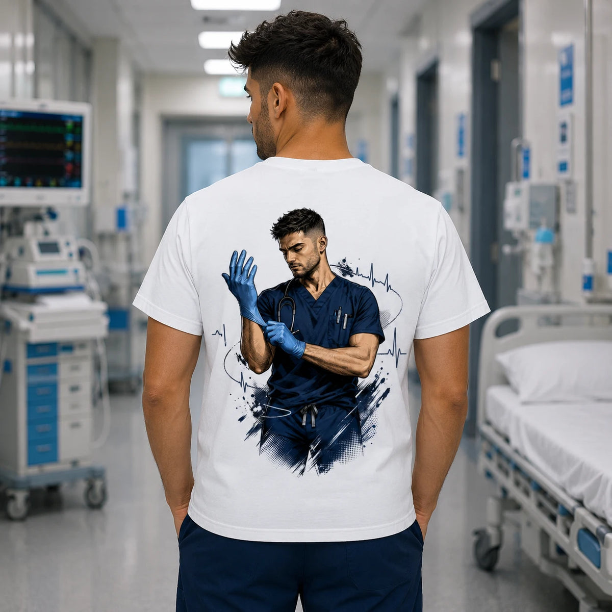 Pflege T-Shirt Herren – Einsatz mit Herz #NUTZNIESSER