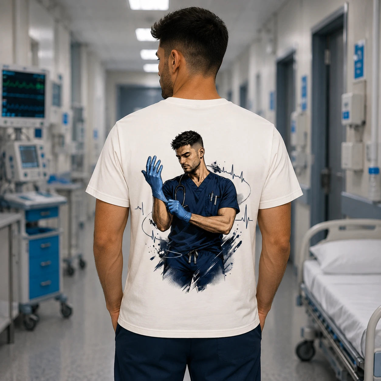 Pflege T-Shirt Herren – Einsatz mit Herz #NUTZNIESSER