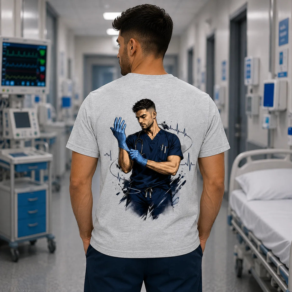 Pflege T-Shirt Herren – Einsatz mit Herz #NUTZNIESSER