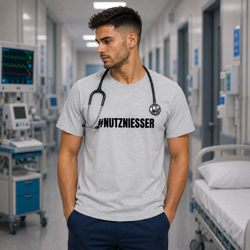 Pflege T-Shirt Herren – Einsatz mit Herz #NUTZNIESSER