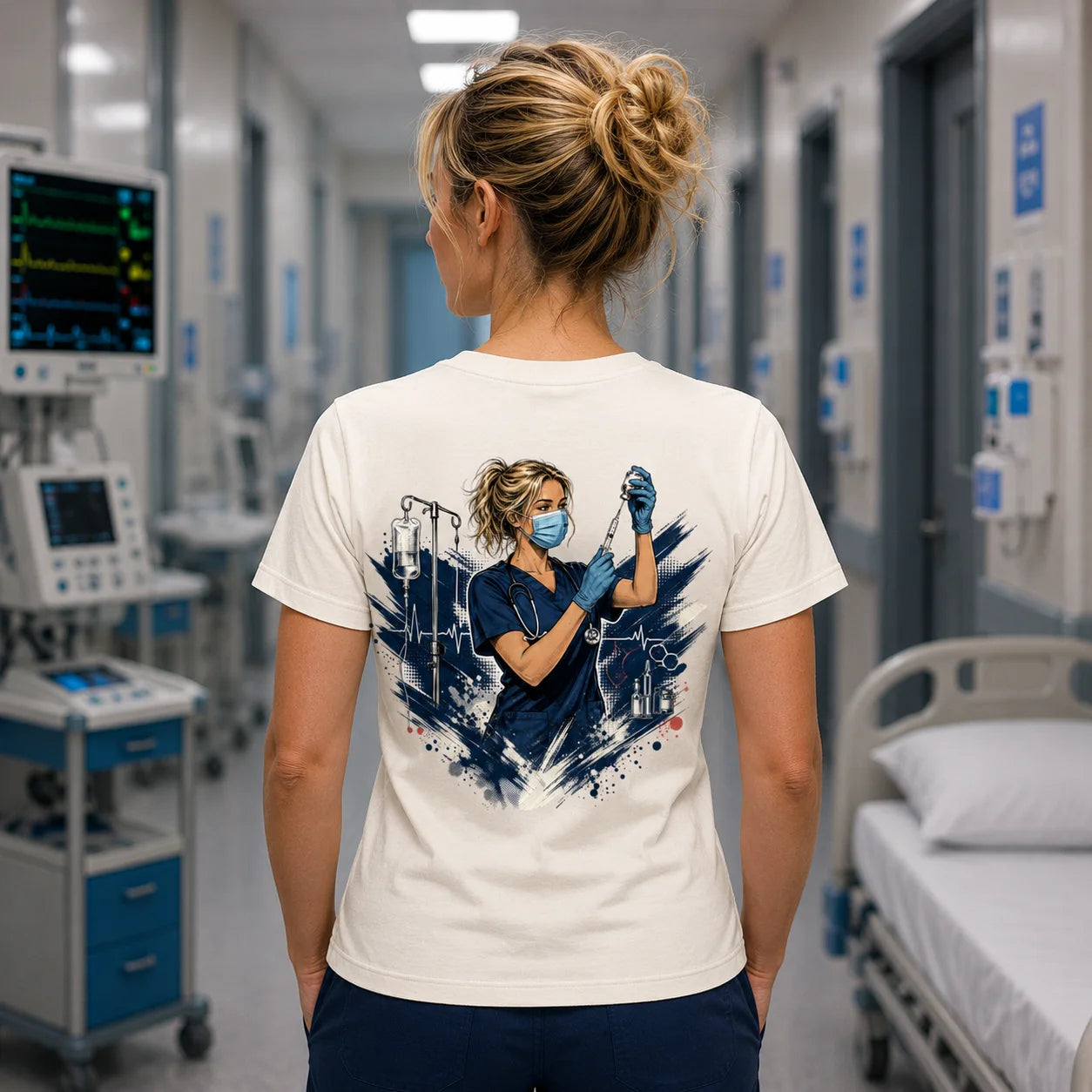 #SYSTEMRELEVANT – Pflege Damen T-Shirt mit Backprint