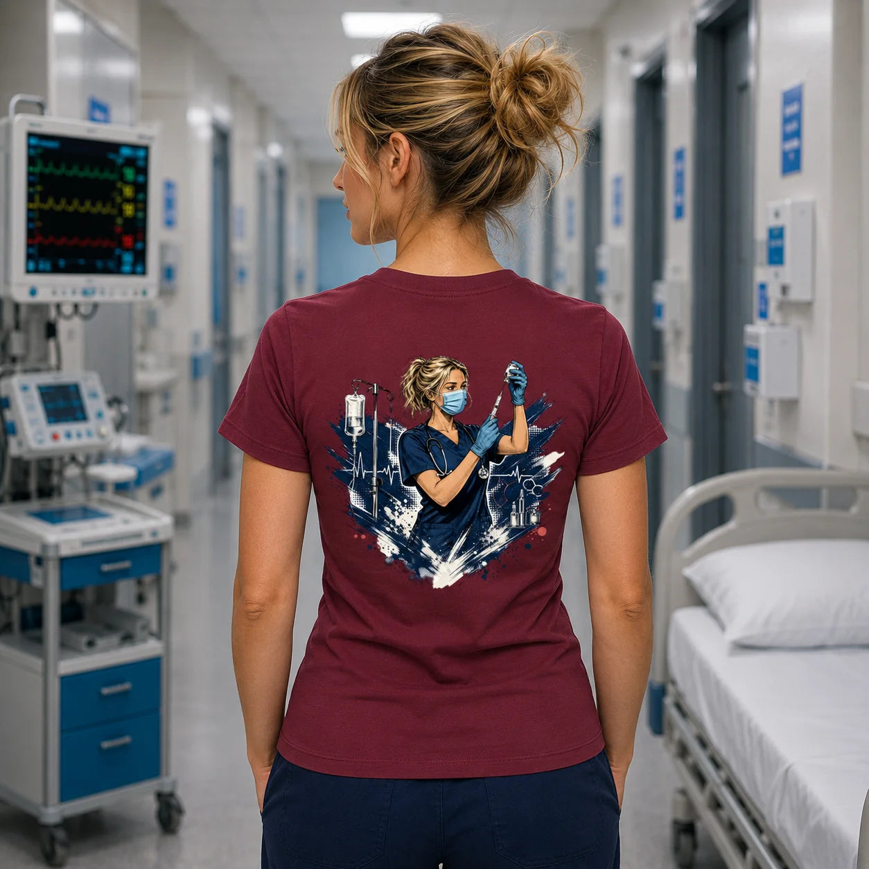 #SYSTEMRELEVANT – Pflege Damen T-Shirt mit Backprint
