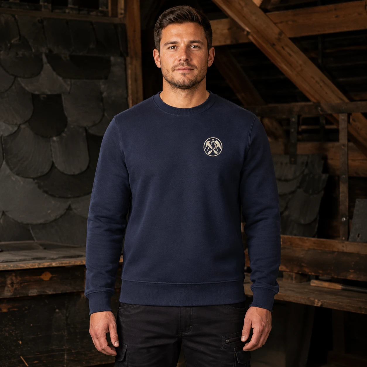 Dachdecker Sweatshirt – Hoch hinaus