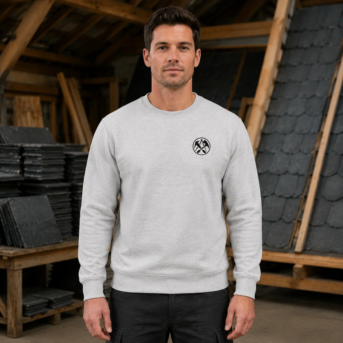 Dachdecker Sweatshirt – Hoch hinaus