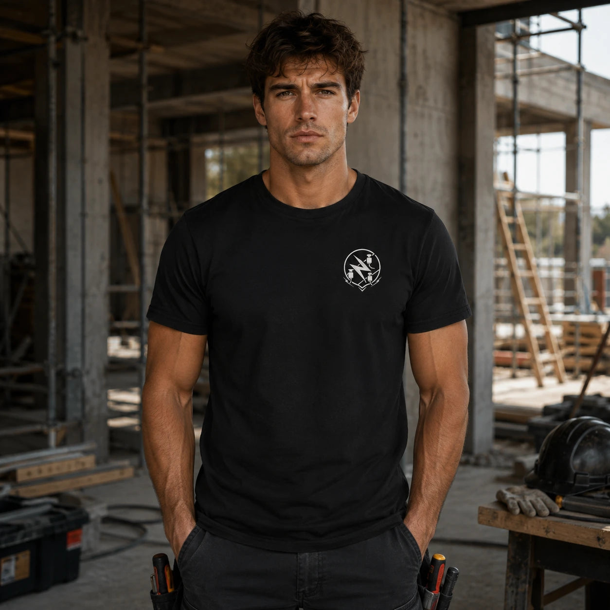 Elektriker Manga Shirt – Zunft Streetwear Herren