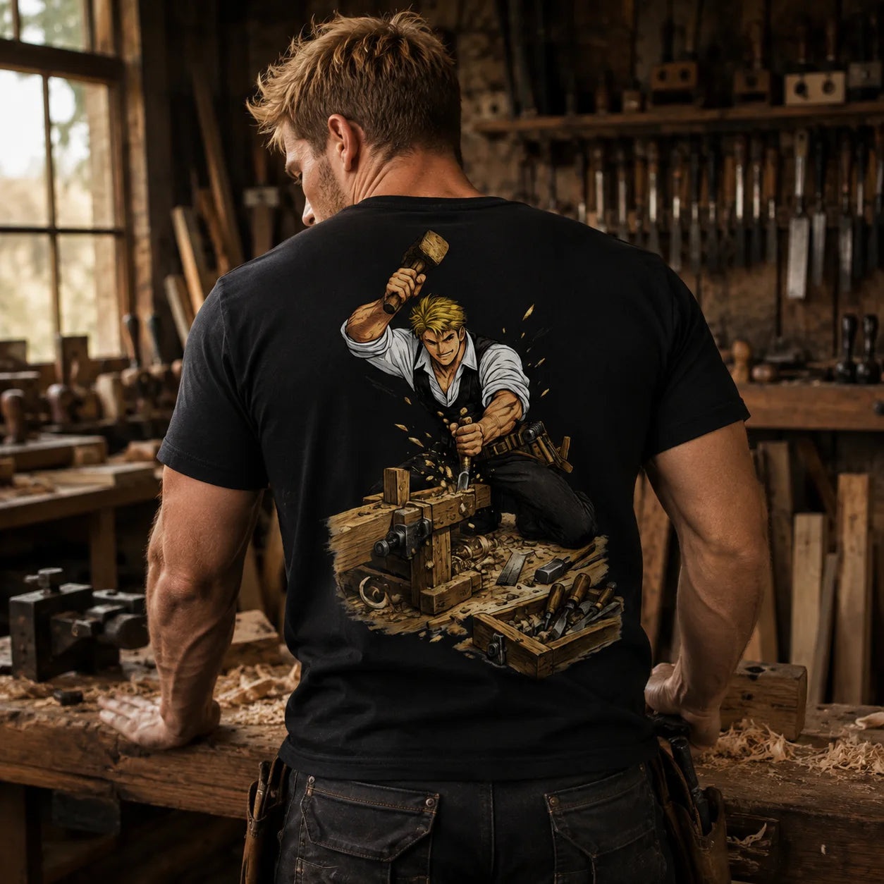 Tischler Backprint Shirt – Handwerk in Aktion | ZunftStyle