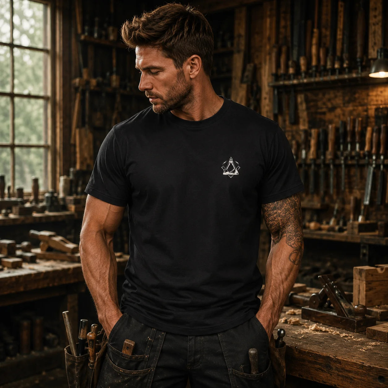 Tischler Backprint Shirt – Handwerk in Aktion | ZunftStyle
