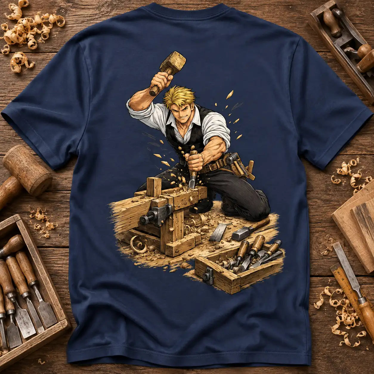 Tischler Backprint Shirt – Handwerk in Aktion | ZunftStyle