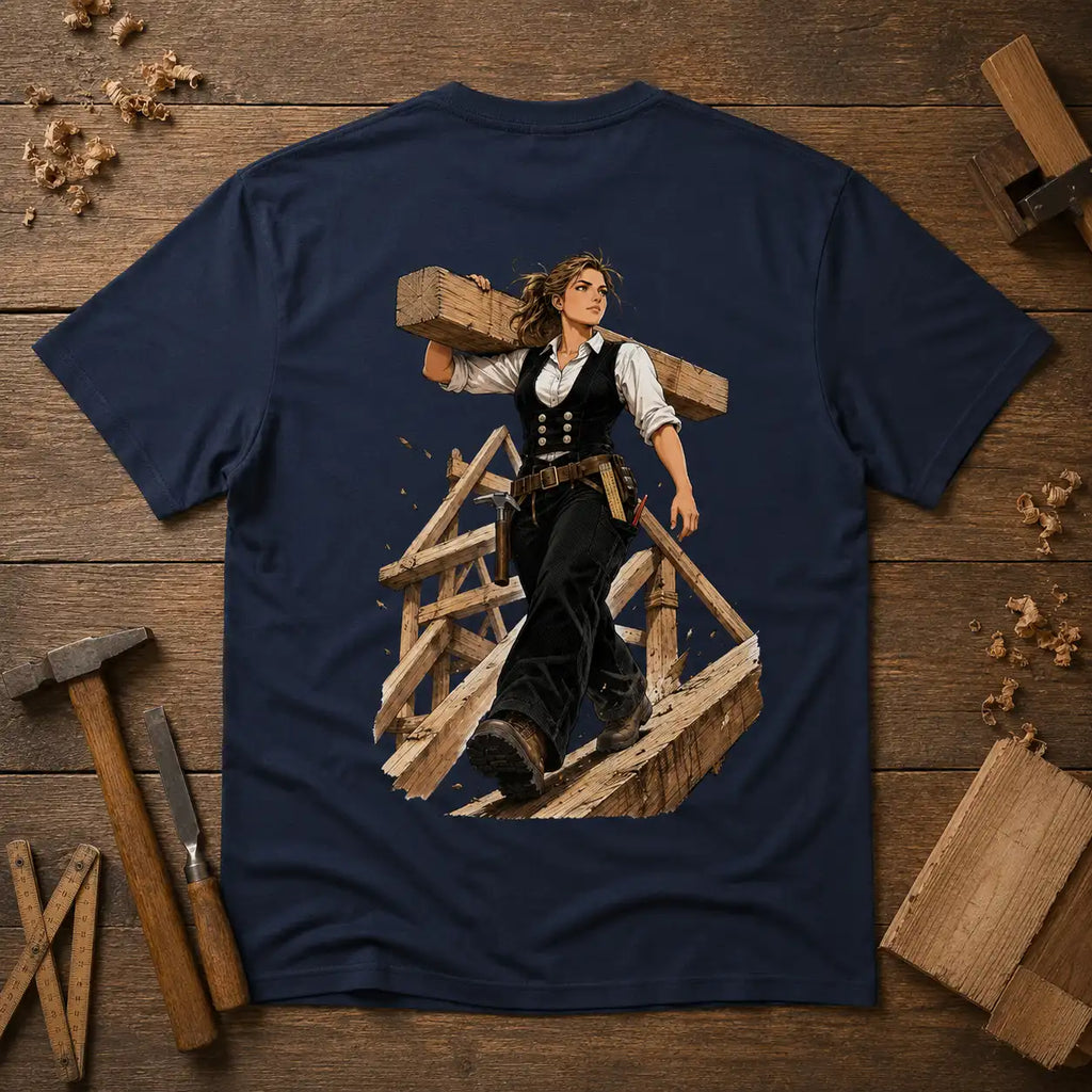 ZunftStyle Zimmerin Shirt – Comic Handwerker Motiv