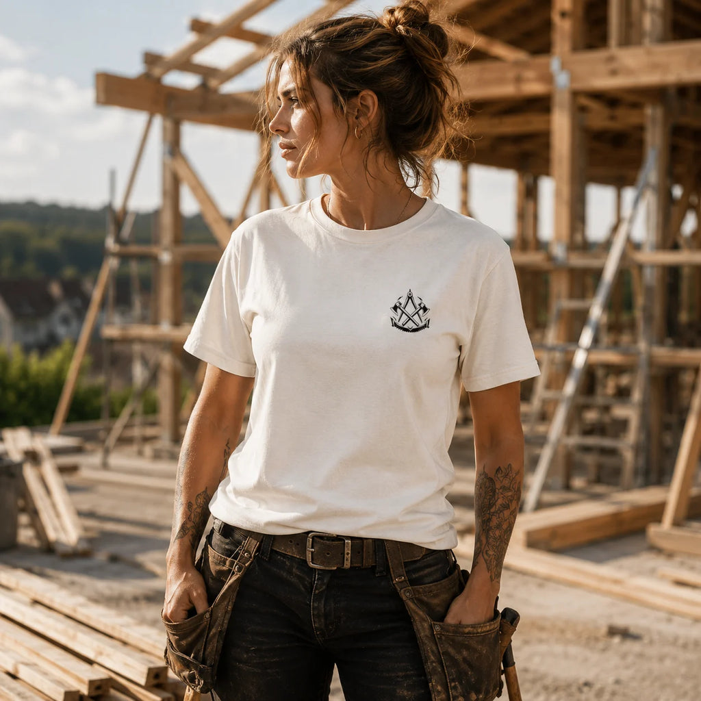 ZunftStyle Zimmerin Shirt – Comic Handwerker Motiv