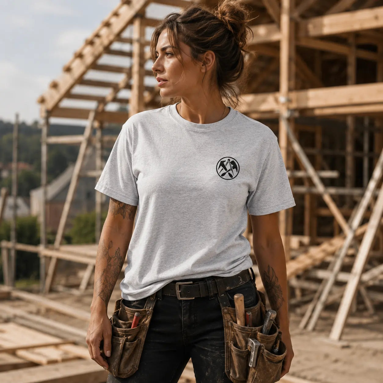 ZunftStyle Dachdecker Shirt – Manga Handwerker Motiv