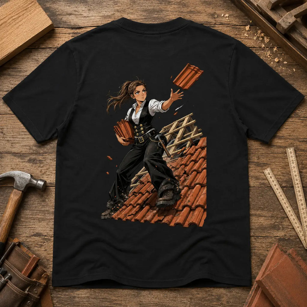 ZunftStyle Dachdecker Shirt – Manga Handwerker Motiv