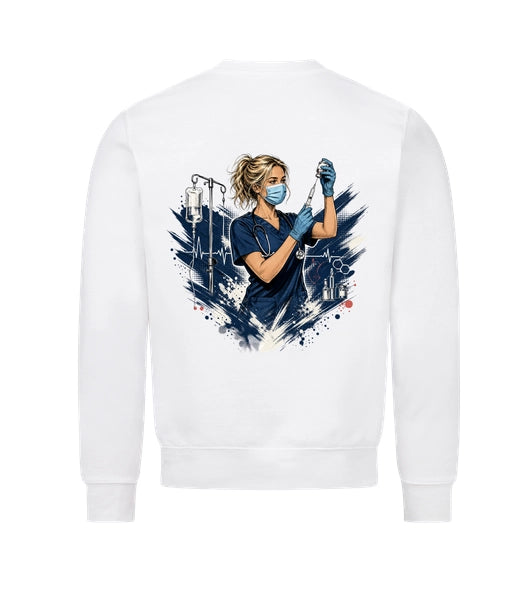 Pflege Sweatshirt Damen – Einsatz mit Herz | ZunftStyle
